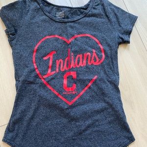 Girls Cleveland Indians scoop tee